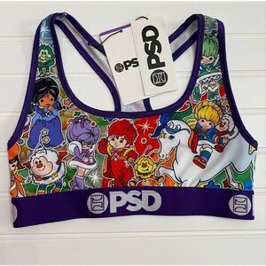PSD Womens Rainbow Brite Sports Bra Sz Small